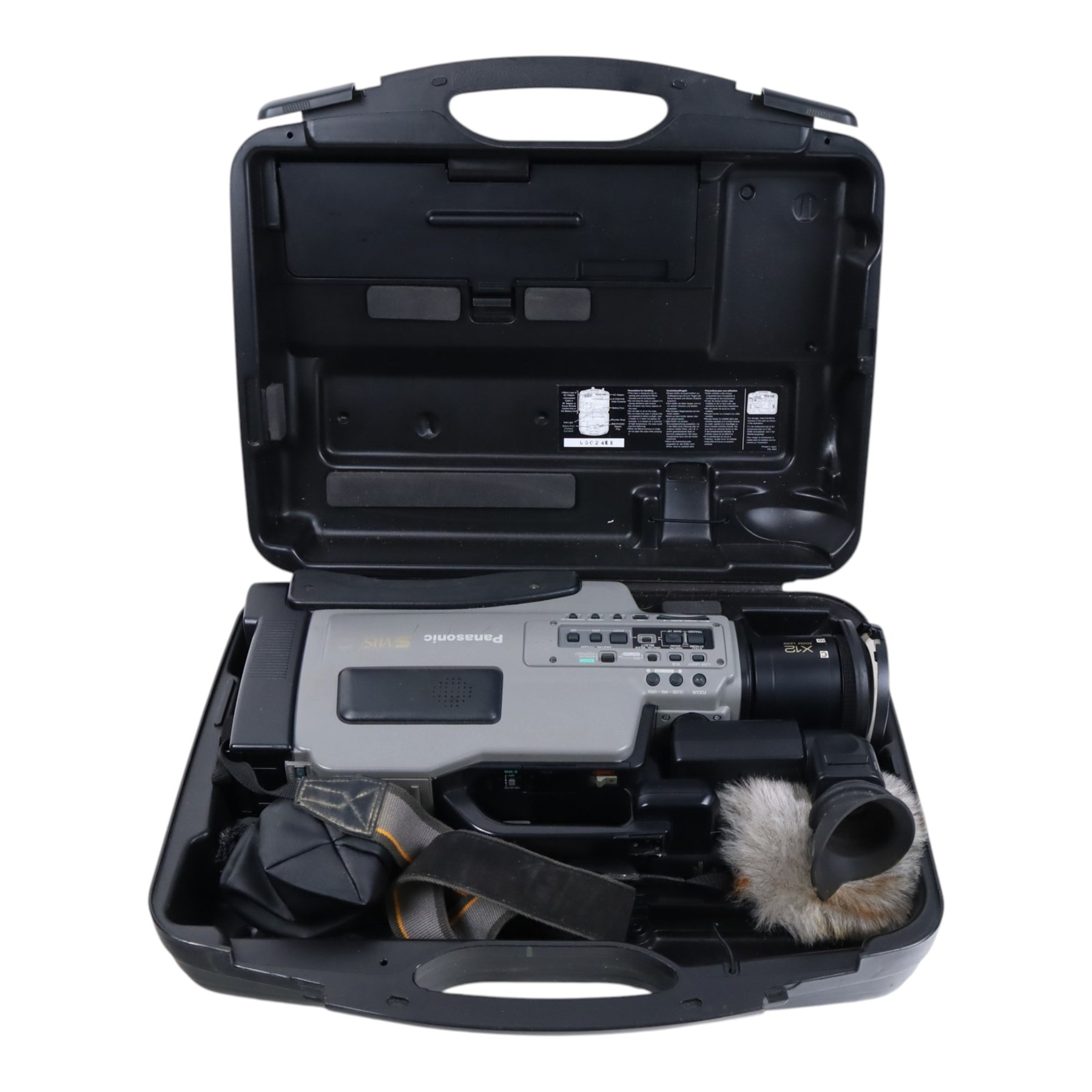Panasonic SVHS Reporter 625 camcorder, in plastic carry case with accessories
