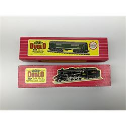 Hornby Dublo - two-rail 2224 Class 8F 2-8-0 locomotive No.48073: and 2233 Met-Vic Co-Bo Diesel Electric locomotive No.D5702 with instructions and oil; both in red striped boxes (2)