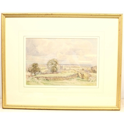 Cuthbert Crossley (British 1883 - ?): 'Richmond Yorkshire', watercolour signed with monogram 25cm x 38cm