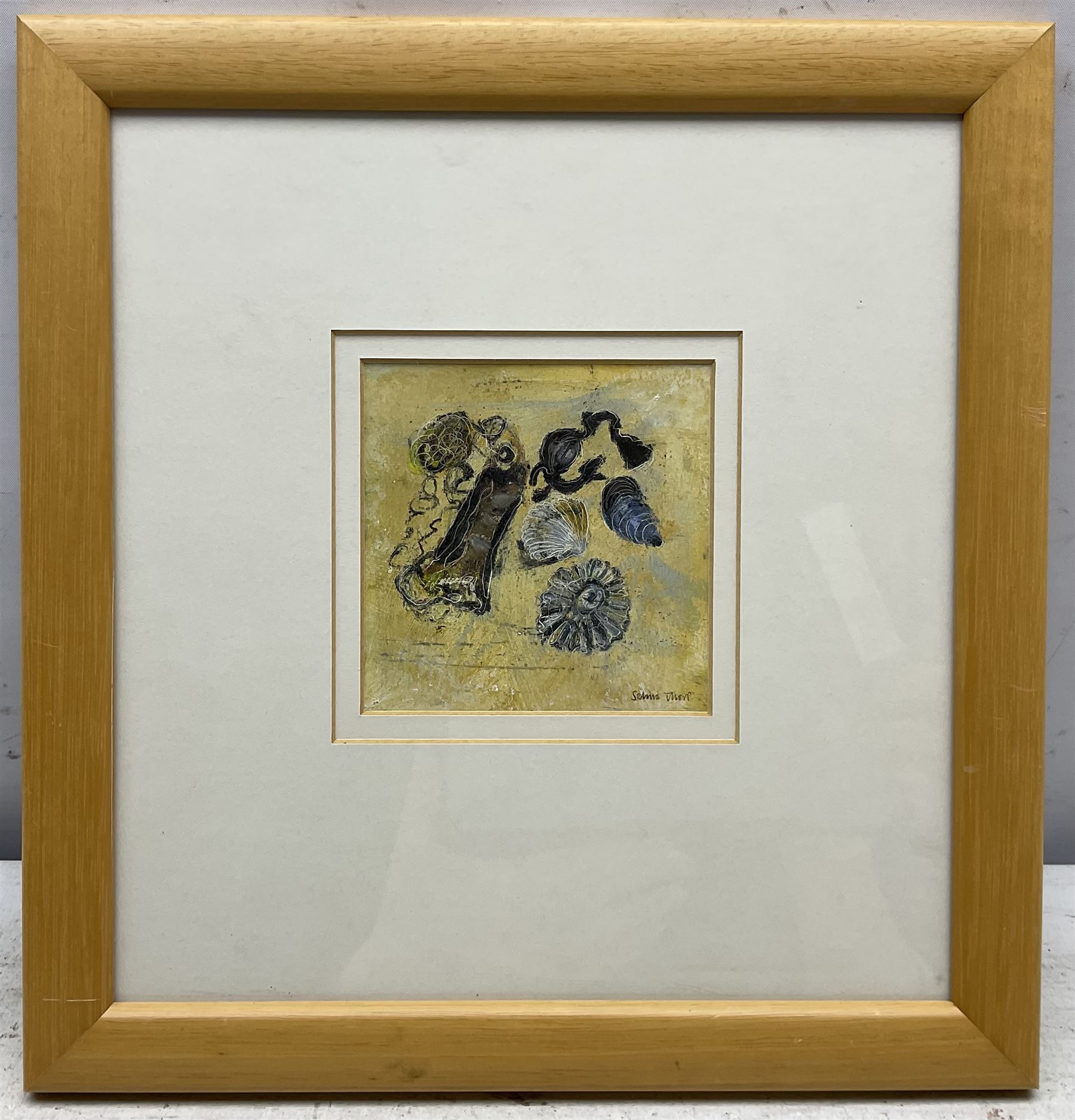 Selina Thorp (British 1968-): 'Shepherd's Purse', pastel signed, titled and dated 1999 on label verso 9cm x 9cm