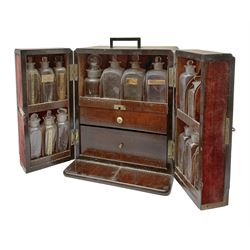 19th century mahogany travelling apothec