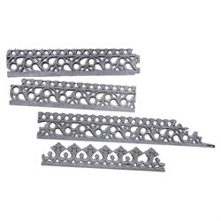 Architectural Salvage - Quantity of oak architectural feaatures including set of six carved communion rail supports, pierced and carved decorative panels, lead mounted pelmet etc
Note: Removed in the 19th century from the church in the grounds of a private Yorkshire estate 
Provenance: property of a Nobleman