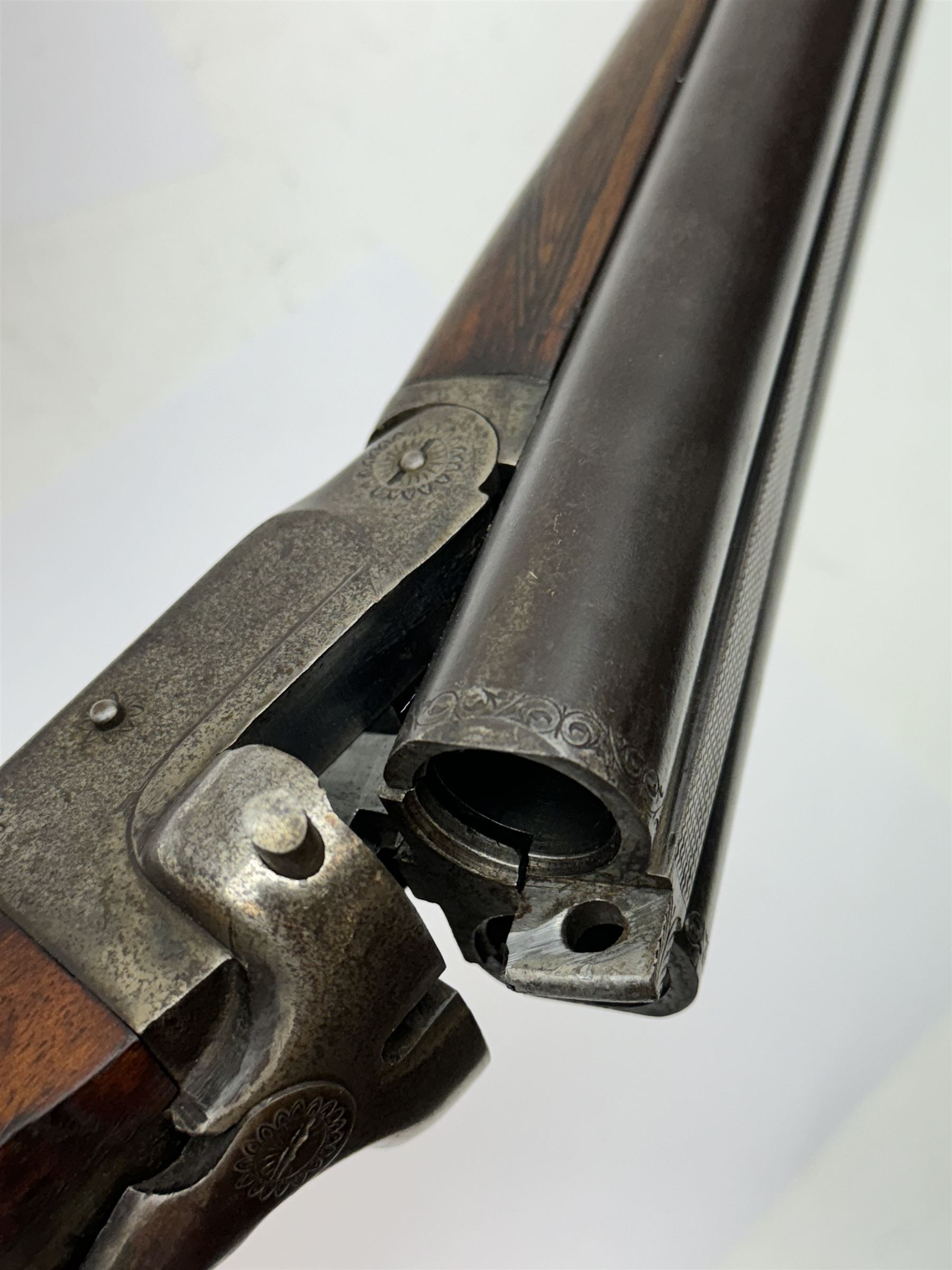 SHOTGUN CERTIFICATE REQUIRED - foreign 12-bore double trigger side by side double barrel shotgun serial no.1147 