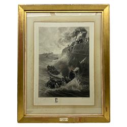 After Thomas Marie Madawaska Hemy (1852-1937): 'And Every Soul was Saved', photogravure signed by the engraver 70cm x 50cm