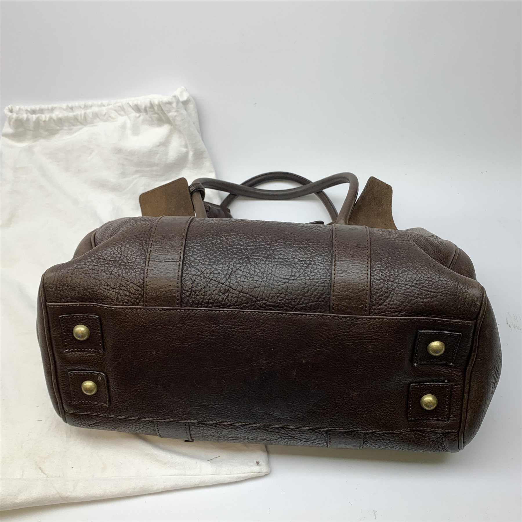 A Mulberry Bayswater brown leather handbag, with brass postman's lock ...