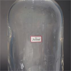 Collection of Baccarat Crystal, comprising a 'Pluton' decanter and two smaller examples, two covered condiment jars, pair of salt cellars, and an ashtray, variously boxed