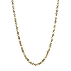 Gold rolo link chain necklace, stamped 9ct