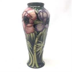  Moorcroft Anemone Tribute pattern vase, designed by Emma Bossons, H21cm   