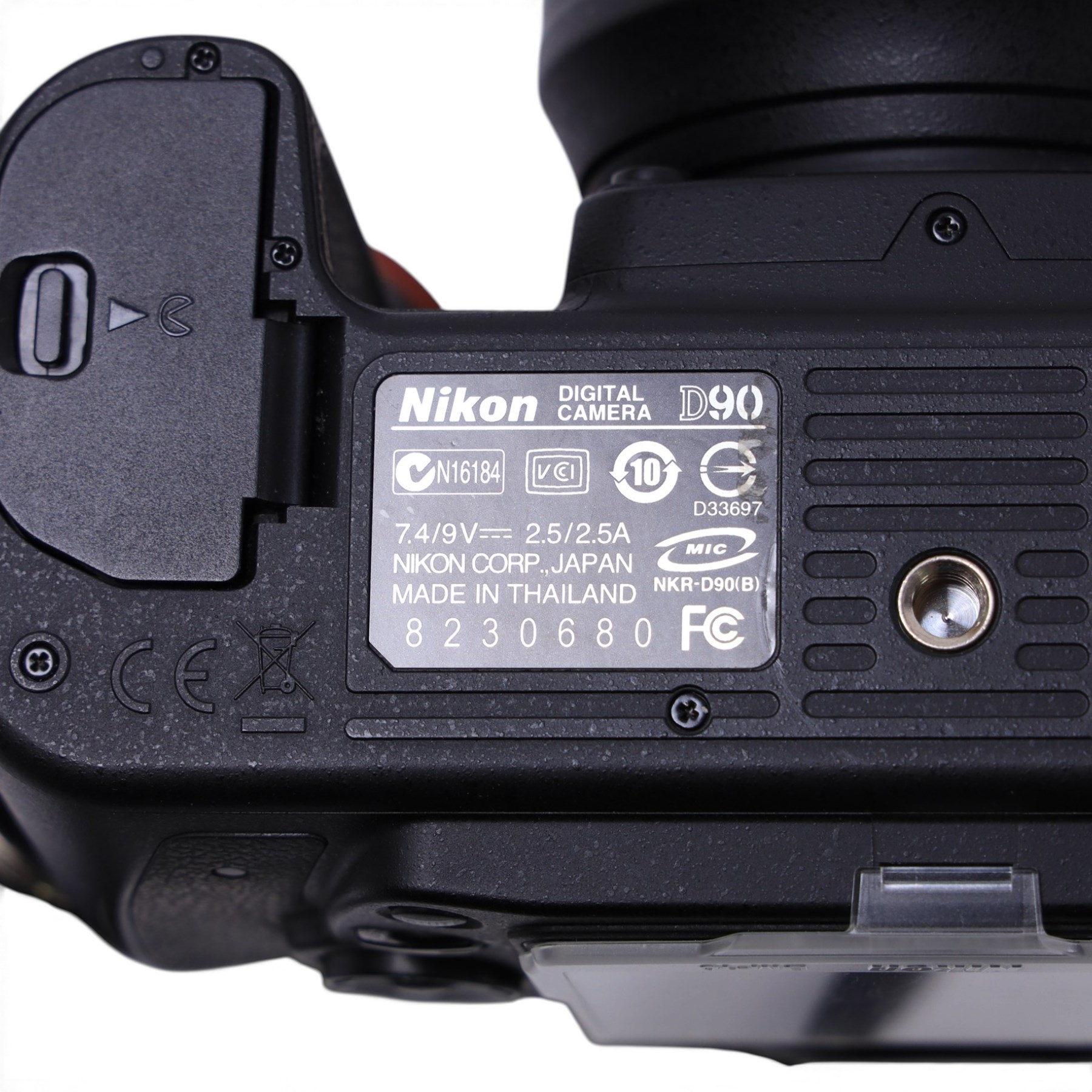 Nikon D90 DSLR camera body, serial no. 8230680, with a Nikon ED AF-S Nikkor 70-300mm 1:4.5-5.6 G lens, serial no. 3102829, with battery and Nikon Quick Charger, in carry case with other accessories including hoods, caps and filters