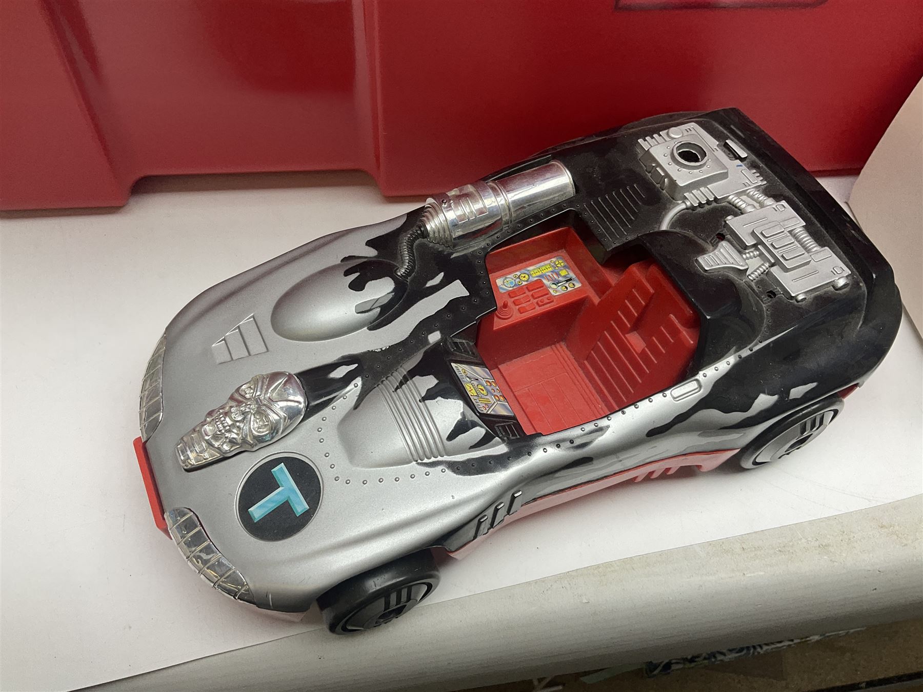 Collection of 1990s toys, including Biker Mice from Mars, Teenage Mutant Ninja Turtles, Thunderbirds etc in three boxes 