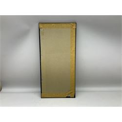 Framed display of three trade gun case labels for Joseph Lang & Son, Henry Atkin and Stephen Grant & Sons, mounted in Hogarth style frame 56 x 25cm