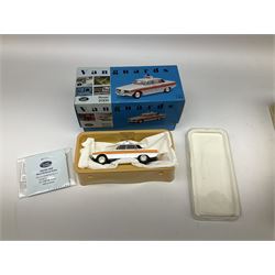 Fourteen Lledo Vanguards die-cast models including limited edition two-vehicle set, commercial vehicles, cars, police car etc (some limited editions); all boxed (14)