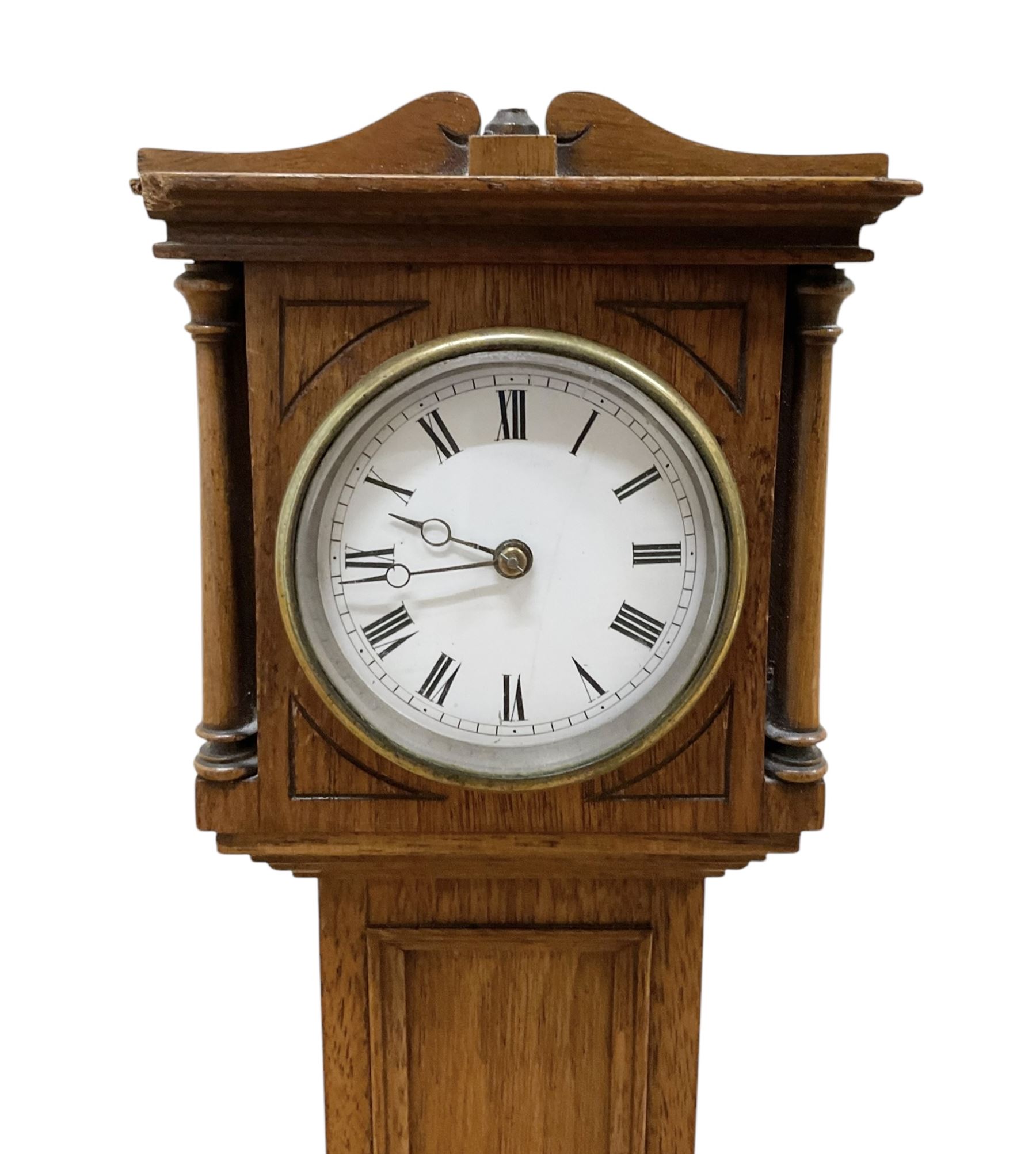 French- late19th century miniature scale longcase clock standing 13