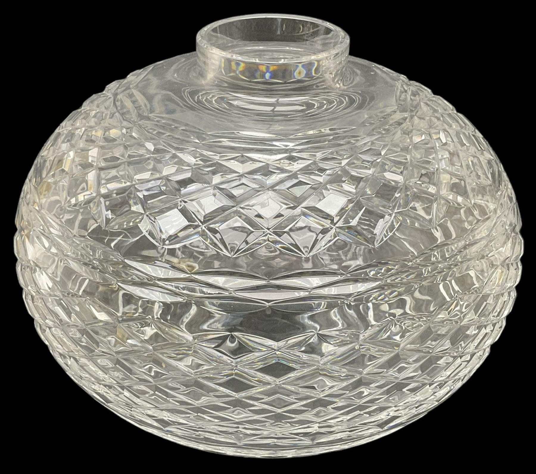 Tyrone Crystal Slieve Donard table lamp and shade, H40cm