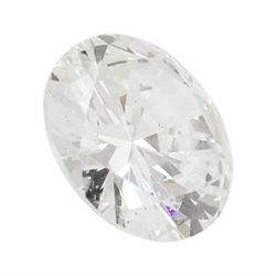 Loose round brilliant cut diamond of 2.49 carat, SI2 clarity, I colour, with World Gemological Institute Certificate 