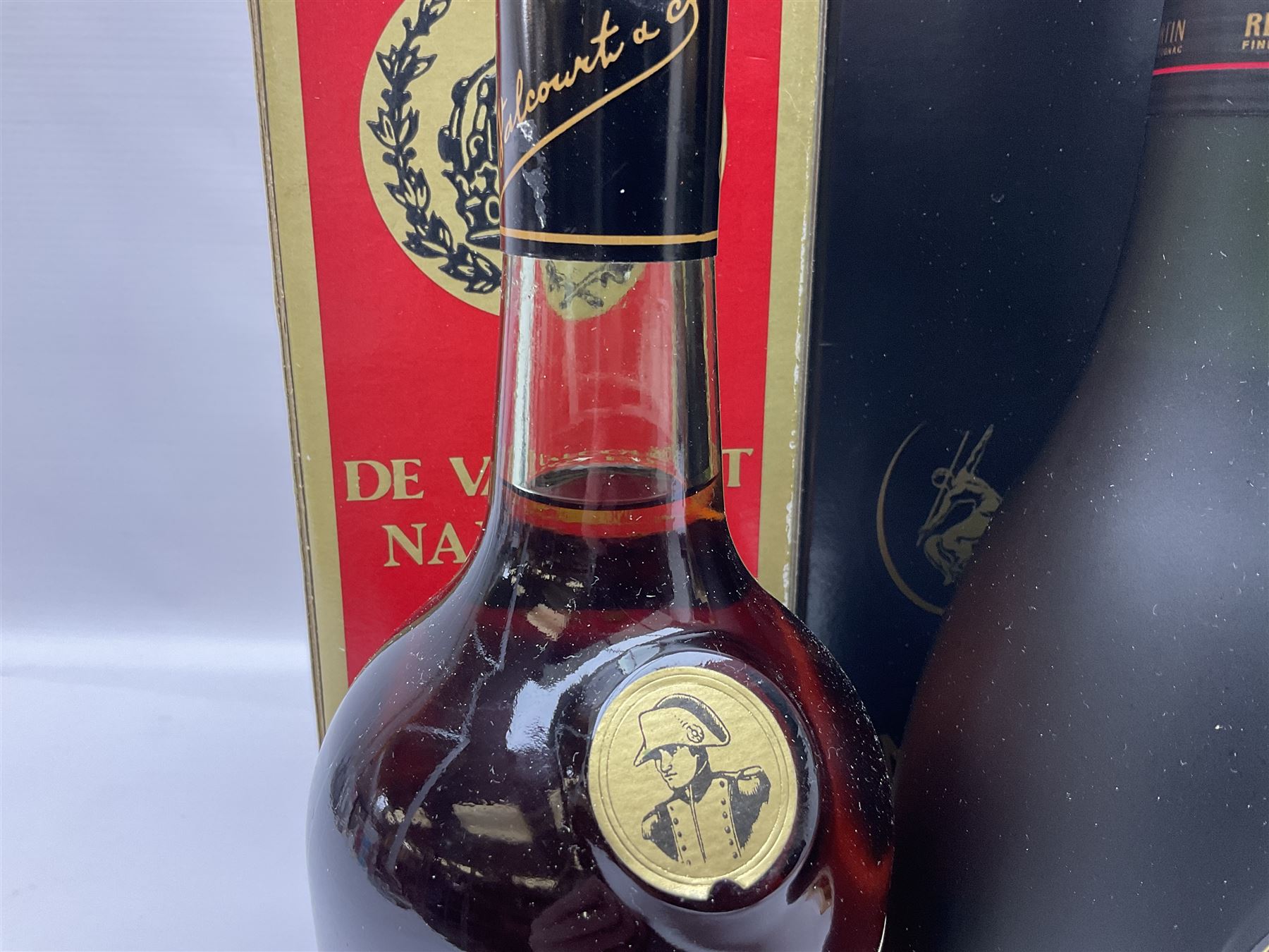 Mixed alcohol, to include Hennessy very special cognac, Martell VSOP cognac, De Valcourt Napoleon French brandy, etc, various contents and proof (5)