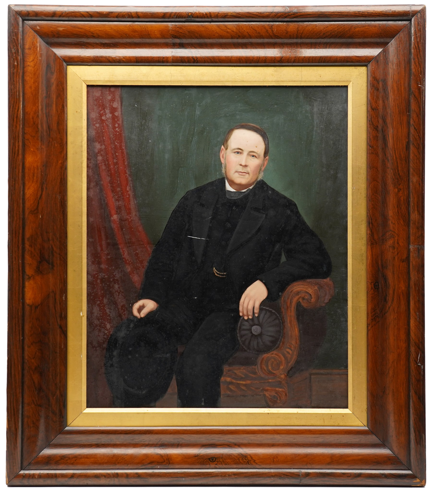 English School (19th/20th century): Portrait of a Victorian Gentleman, oil on canvas unsigned 53cm x 43cm