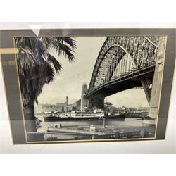 Set of twelve monochrome photographs of mid-20th century merchant vessels comprising general cargo ships, cargo liners, RMMV passenger cargo liners and hospital ship including Rowallan Castle, Drakensberg Castle, Stirling Castle, Capetown Castle, Pachumba, Tilapa etc; average size 18 x 24cm; uniformly mounted in black frames (12)