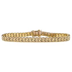 9ct gold fancy link chain bracelet, hallmarked
