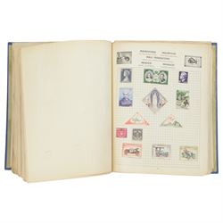 Great British and World stamps, including Portugal, Spain, Monaco, Vietnam etc, housed in various albums or folders and loose, in two boxes