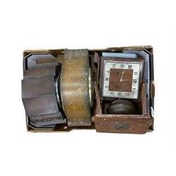 Three 20th century mantle clocks and a b