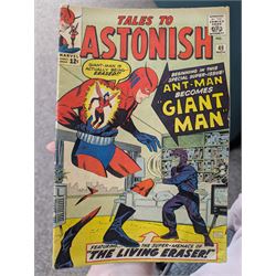 Twelve Marvel Silver Age 'Tales to Astonish' comic books, spanning years 1962-1964, comprising issues #28, #36, #37, #38, #42, #45 x 2, #47, #48 x 2, #49 and #51