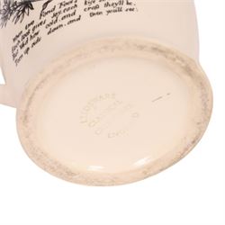 Royal Crown Derby The Yorkshire Rose plate, with certificate, together with Leeds Creamware jug, Matrimony and Courtship