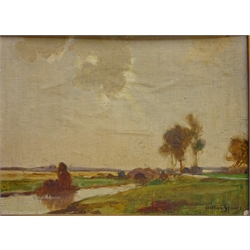  Rural Landscapes, four oils on canvas board signed by Arthur Spooner (British 1873-1962) 26cm x 36cm (4)  
