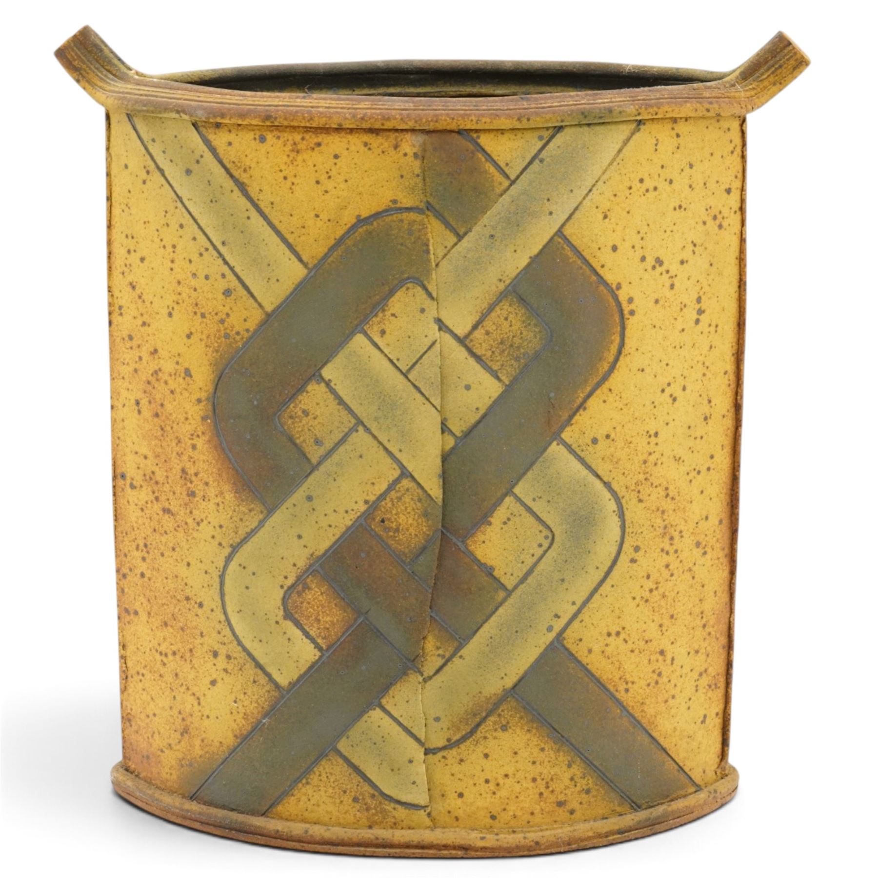 Jim Robison (British 1939-): Floor standing studio pottery vessel, impressed marks near base, H57cm 