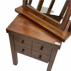 Pair of John Lewis bedside chests with mirror and stool