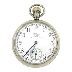WWII Royal Navy nickel pocket watch by W