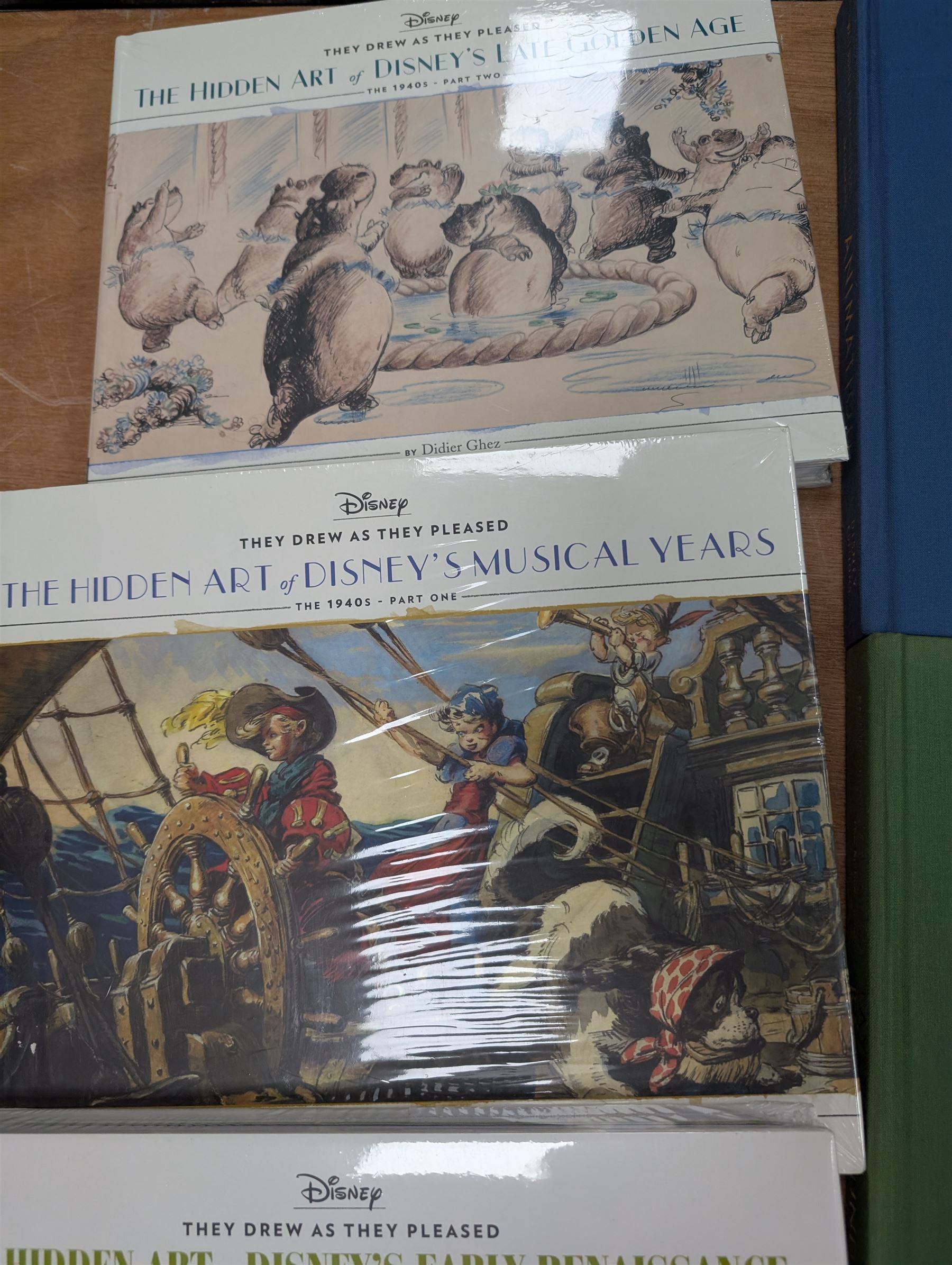 Ten Disney animation books, comprising six volumes of The Hidden Art of Disneys Golden Age - They Drew As They Pleased and four volumes from The Archive Series - Animation, Story, Layout and Design, some still sealed