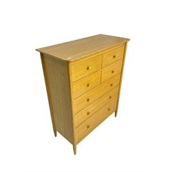 Light oak seven drawer chest 