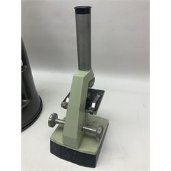Four microscopes, comprising C Baker London Vickers, Back Diamax no 40956, Opax ABF no 232733 and one other 