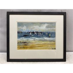 Attrib. André Hambourg (French 1909-1999): Bateaux à Voile, watercolour and gouache signed 25cm x 35cm