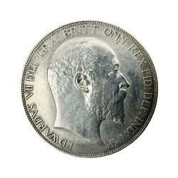 King Edward VII 1902 silver crown coin