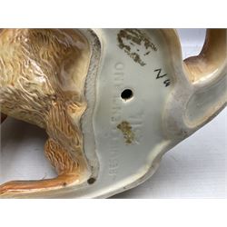 Large Beswick fire side figure of a yellow labrador, modelled seated, no. 2314, with impressed marks beneath, H34cm