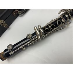 F. Buisson Dallas London oboe, serial no.5434; Boosey & Hawkes Lafleur clarinet, serial no.807004; and incomplete Boosey & Hawkes Regent clarinet, serial no.372169; each in fitted carrying case (3)