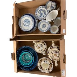 Collection of ceramics, including Shelley plates, together with Victorian tea service etc, in four boxes 