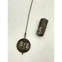 Early 19th century oak and rosewood banded longcase clock, scrolled pediment over stepped arch hood door, enamel painted dial indistinctly signed for a Penrith maker, 30-hour movement striking on bell