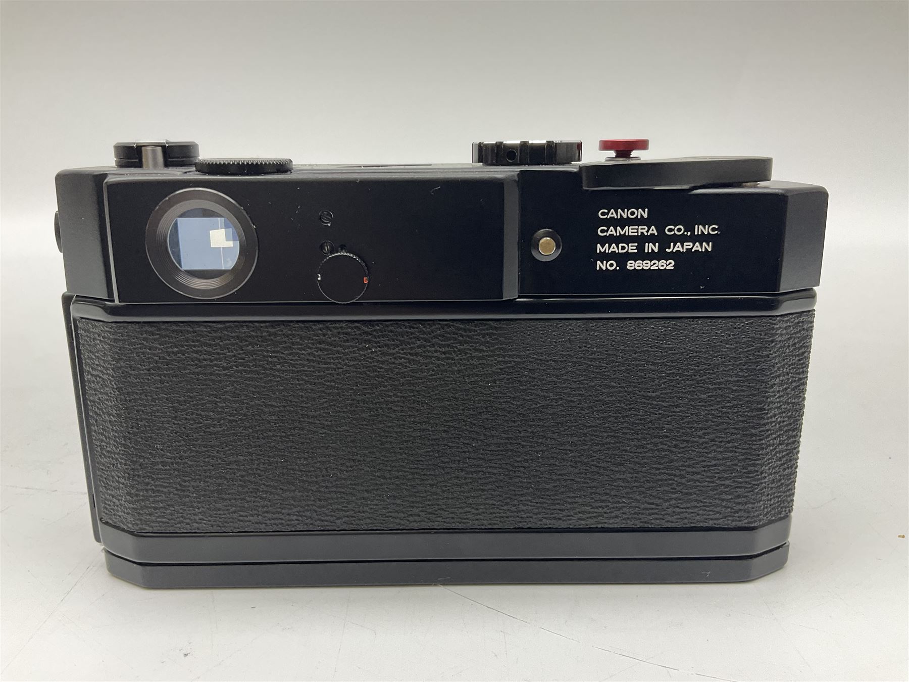 Canon 7 camera body, painted black, serial no. 869262