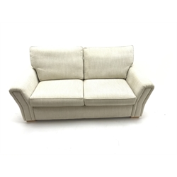  Alstons Venice three seat sofa, upholstered in natural chenille fabric, W204cm  