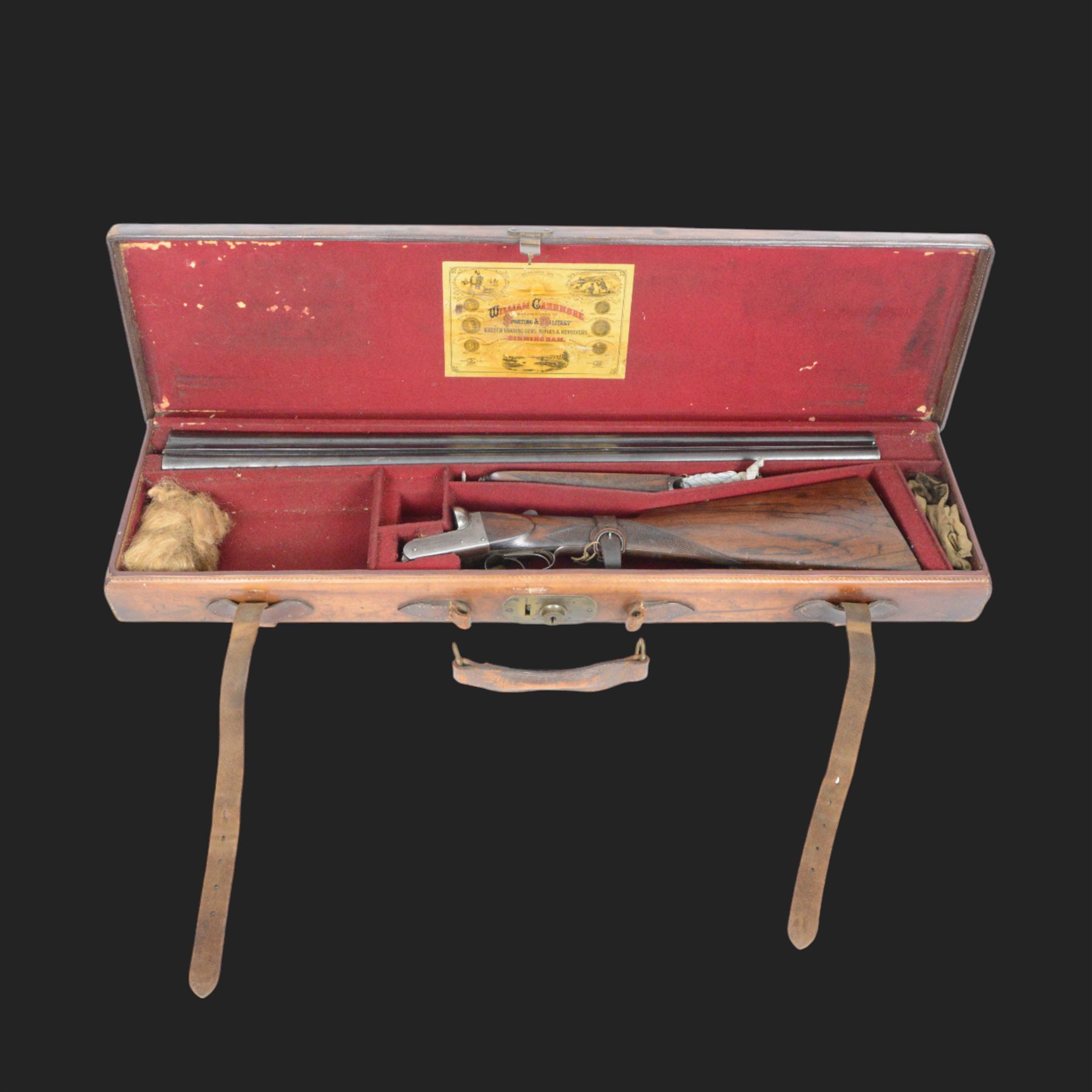 William Cashmore 12 bore, double trigger, boxlock ejector side by side double barrel shotgun with 71cm (28