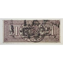 Great Britain Queen Victoria 1884 one po