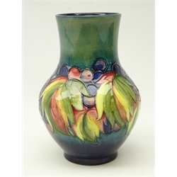  Moorcroft Grape and Leaf pattern vase of squat form, impressed signature and 'Potter to H.M The Queen' marks, H22cm   