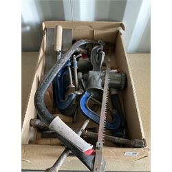 Husqvarna vintage meat grinder, Millers Falls No 9 plane, Record No 4, 5, 6 clamps and other tools  - THIS LOT IS TO BE COLLECTED BY APPOINTMENT FROM DUGGLEBY STORAGE, GREAT HILL, EASTFIELD, SCARBOROUGH, YO11 3TX