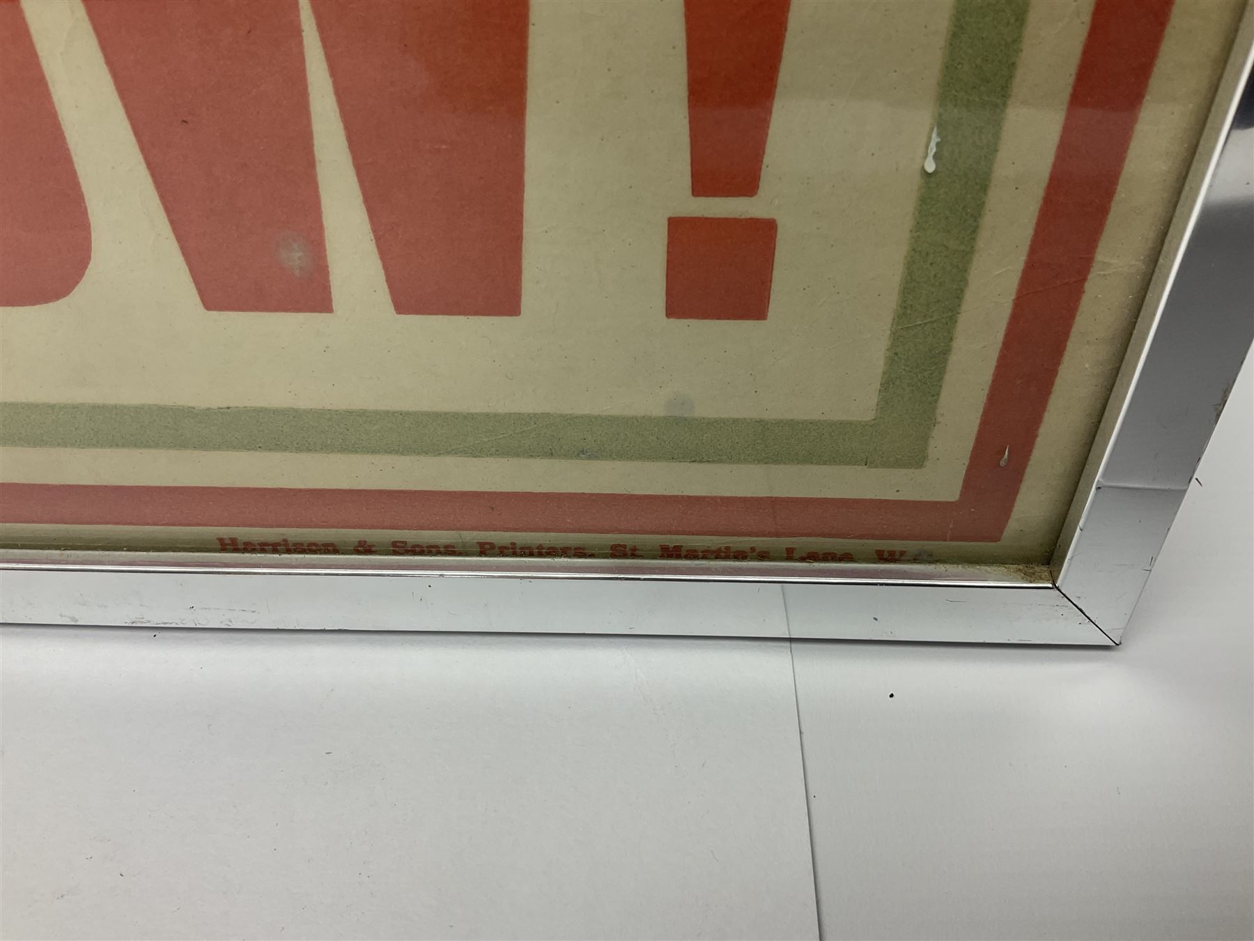 WWI style Scarborough enlistment poster 'Remember Scarborough! Enlist Now!', in metallic frame, H75.5cm