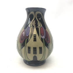  Moorcroft Hamlet pattern vase, designed by Kerry Goodwin, H14cm   