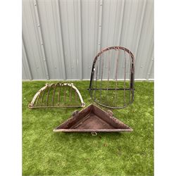 Pair of hay racks and triangular shape c