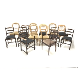  Fourteen mixed Victorian and later chairs (14)  